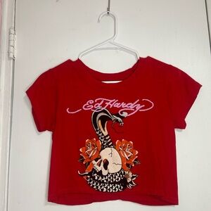 Ed Hardy Red Crop Top